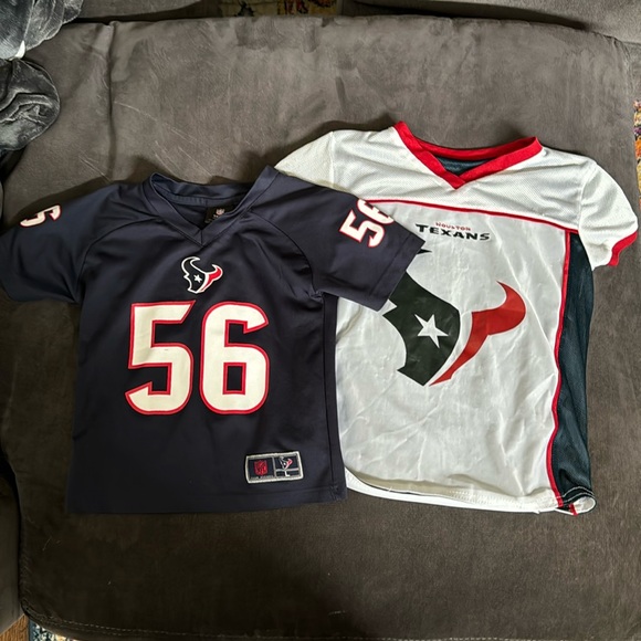 2 item bundle of Houston Texans jerseys.   1- Cushing and 1- Flag Football. - Picture 1 of 3